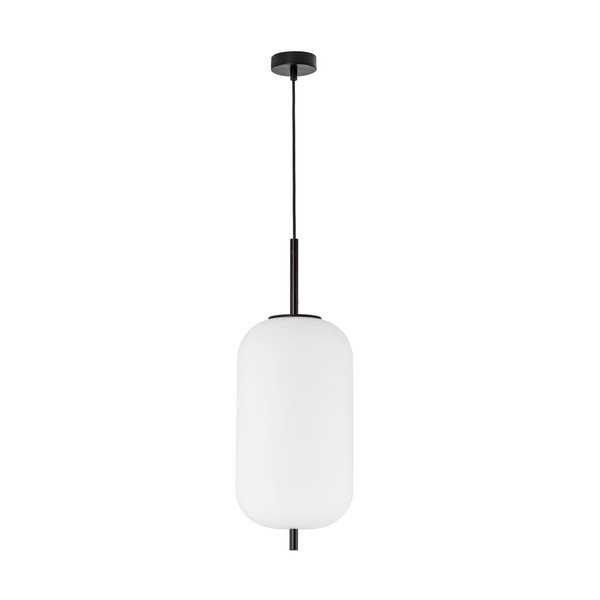 Bijela/crna staklena viseća svjetiljka ø 22 cm Lato – Nova Luce