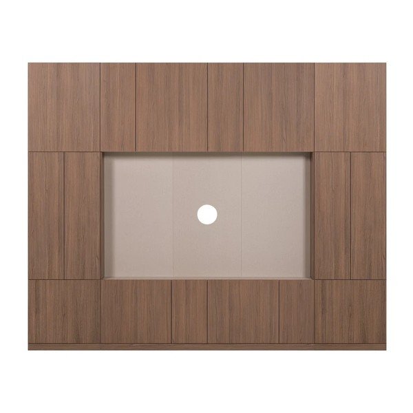 Modularni TV set u tamnoj prirodnoj boji 268x215 cm Build – WOOOD