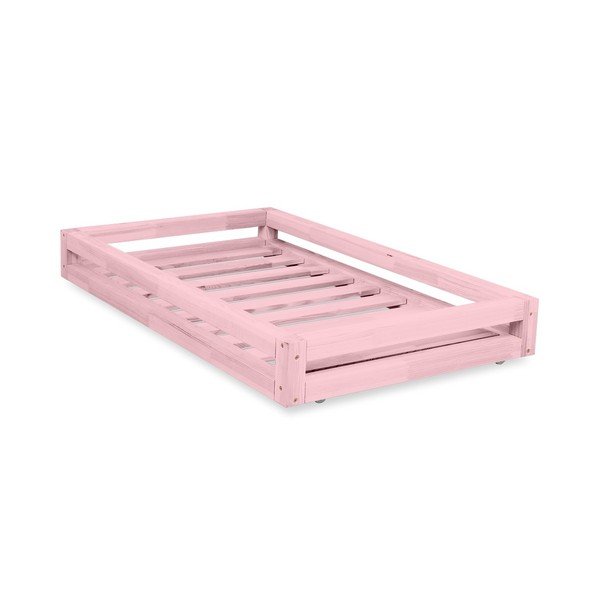 Set ružičastih ladica ispod kreveta i 4 produžene noge Benlemi, za krevet 80 x 200 cm-image-1