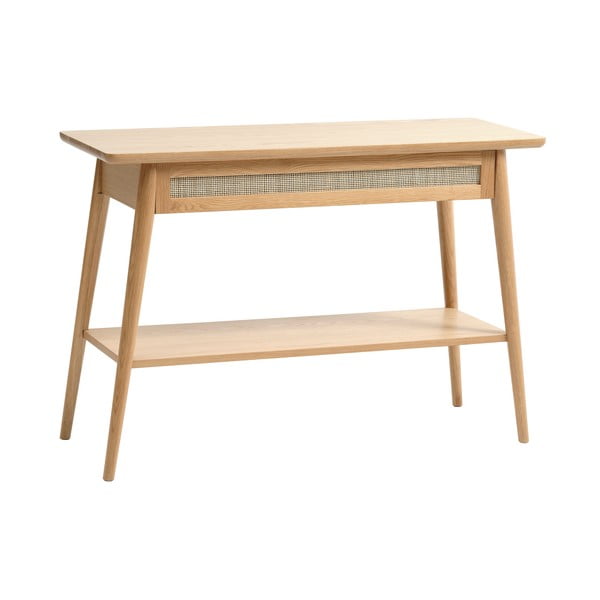 Pomoćni stol s pločom stola u dekoru hrasta u prirodnoj boji 40x110 cm Barrali – Unique Furniture-image-3