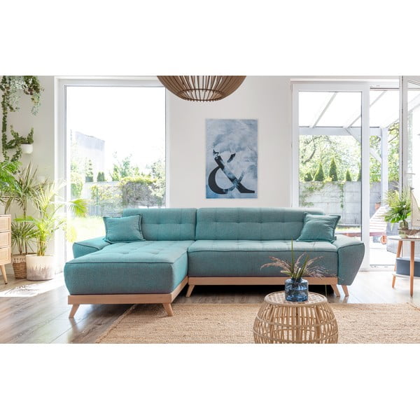 Tirkizna sklopiva kutna garnitura (promjenjiva) Dazzling Daisy – Miuform-image-1