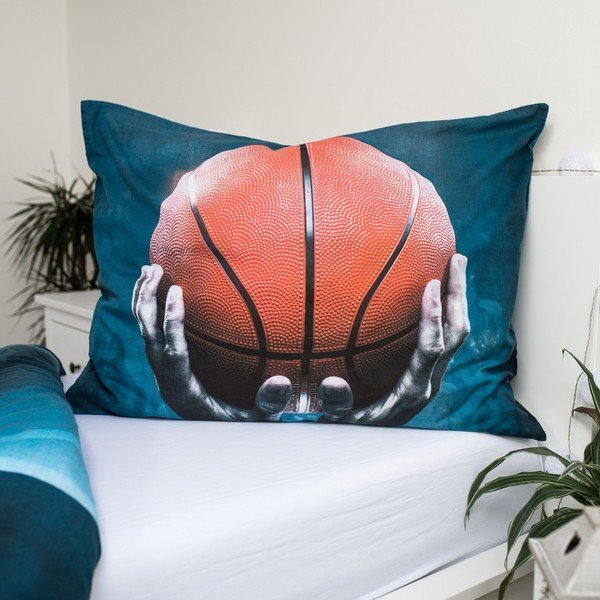 Pamučna dječja posteljina za krevet za jednu osobu 140x200 cm Basketball – Jerry Fabrics-image-3