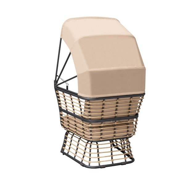 Bež metalna vrtna fotelja Paros – Garden Pleasure-image-3