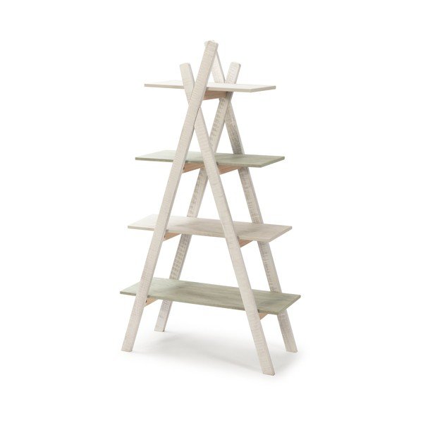 Bijeli dječji regal za knjige s konstrukcijom od borovog drva Marckeric Perlé-image-2