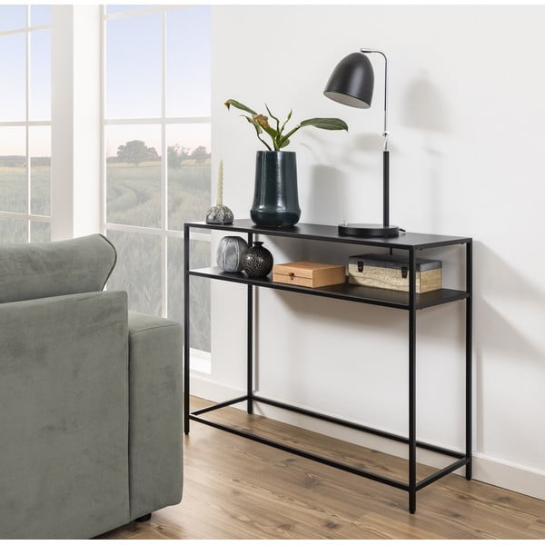 Crni stolić sa željeznim nogama Acton Newcastle-image-1