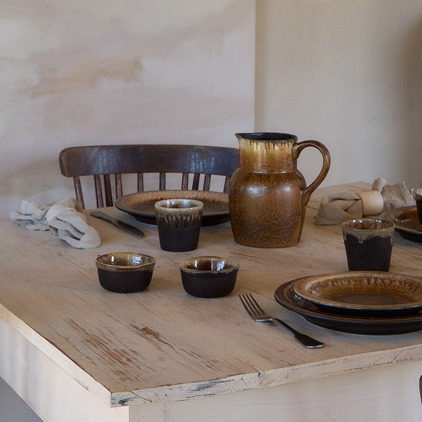 Smeđa posuda za maslac od kamenine Poterie – Casafina-image-1