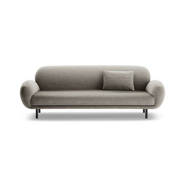 Siva sofa od bouclé tkanine 208 cm Poppy – Micadoni -image-3