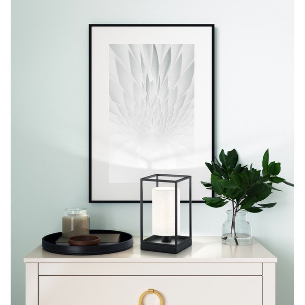 Crno-bijela stolna lampa s tekstilnim sjenilom (visina 28,5 cm) Gilli – Fischer & Honsel-image-1