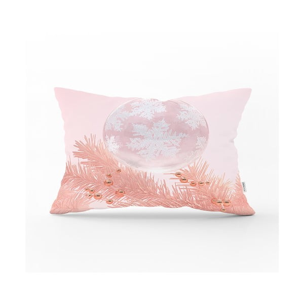 Božićna jastučnica Minimalističke jastučnice Pink Ornaments, 35 x 55 cm