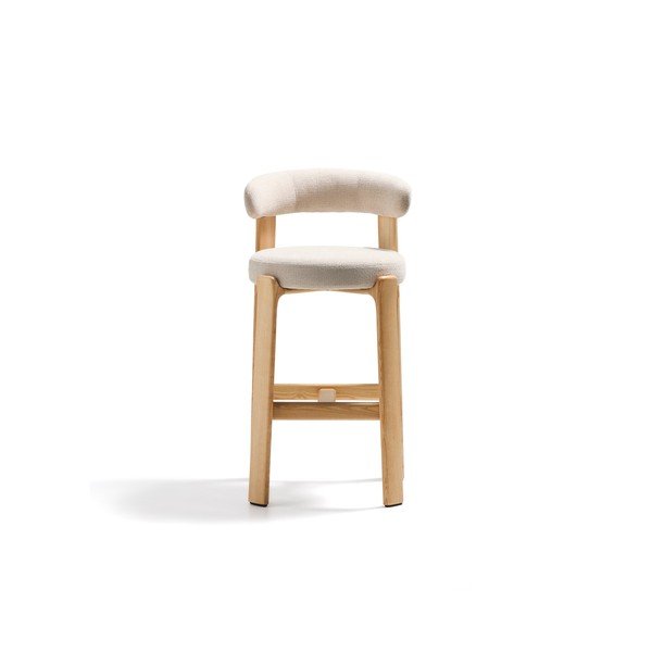 Bež/u svijetloj prirodnoj boji barska stolica od čvrste jeseni (visine sjedala 75 cm) Granite – Kave Home-image-2