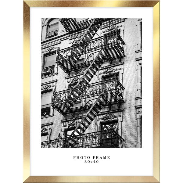 Zidni okvir u zlatnoj boji Styler Florida, 33 x 43 cm