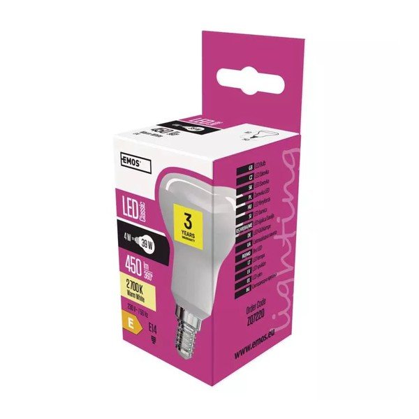 LED žarulja s toplim svjetlom E14, 4 W – EMOS-image-1