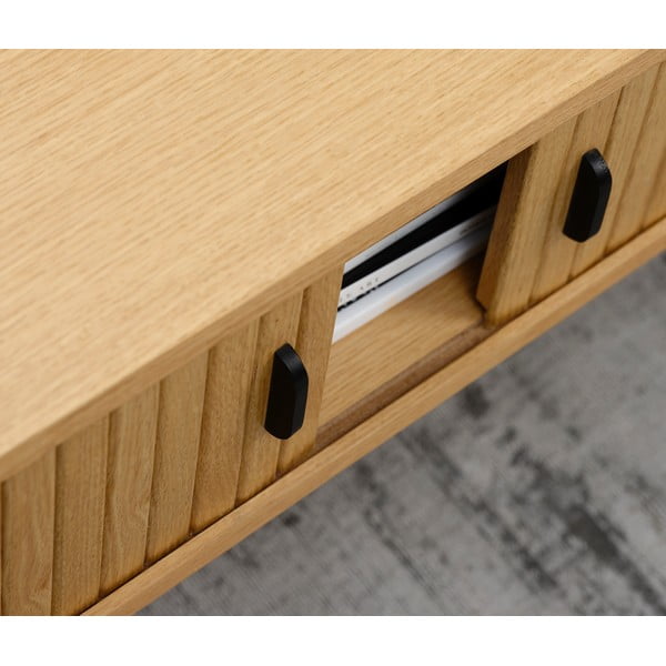 Stolić u dekoru hrasta u prirodnoj boji 60x120 cm Nola - Unique Furniture-image-3