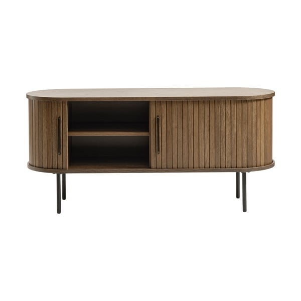 Smeđi TV stol u dekoru hrasta 120x56 cm Nola - Unique Furniture-image-2