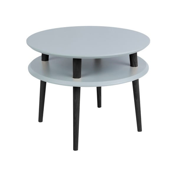 Tamno sivi stolić s crnim nogama Ragaba UFO, Ø 57 cm