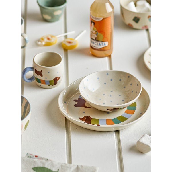 Dječji set posuđa 3 kom od kamenine Charlie – Bloomingville Mini-image-1