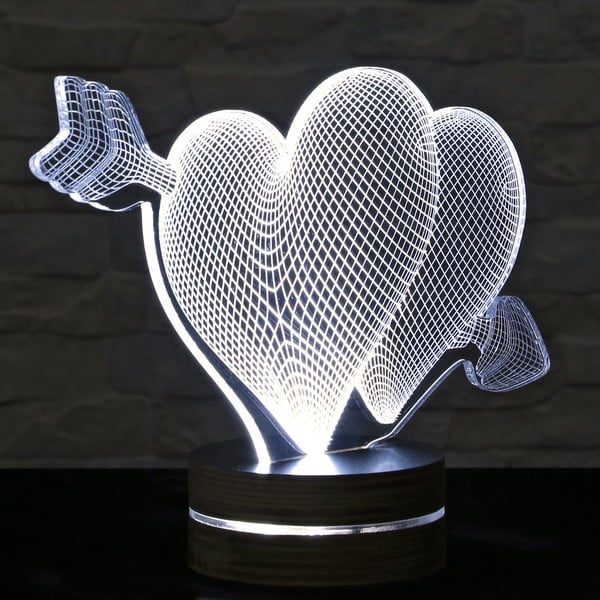 3D stolna lampa Dva srca-image-2