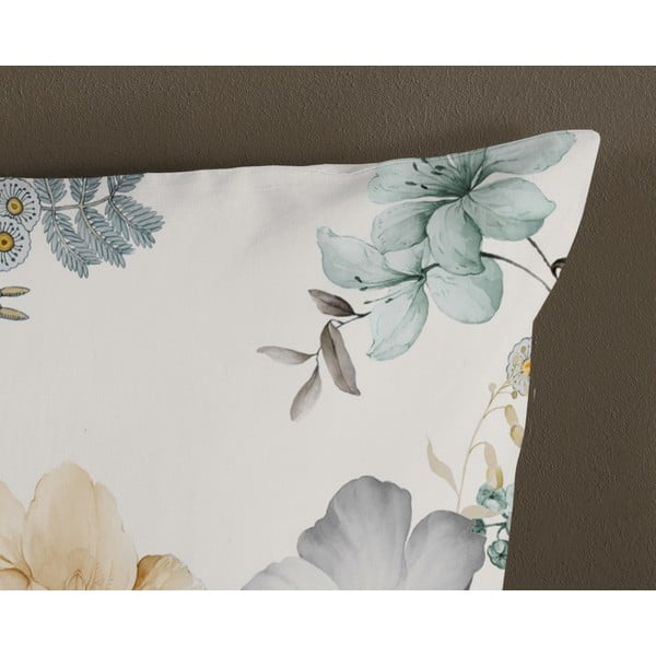 Zelena/krem pamučna posteljina za krevet za jednu osobu/za produženi krevet 140x220 cm Celina – Good Morning-image-3