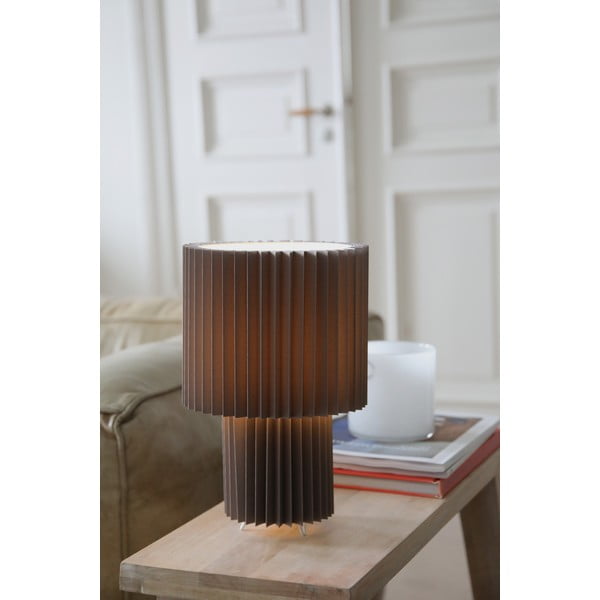 Siva stolna lampa s tekstilnim sjenilom (visina 32 cm) Catis – Markslöjd-image-1