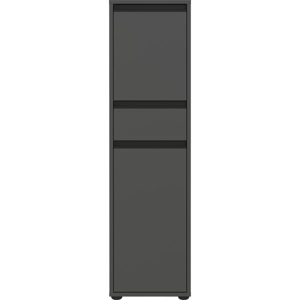Antracitno sivi visok/uski kupaonski ormarić 33x121 cm Lemont – Germania