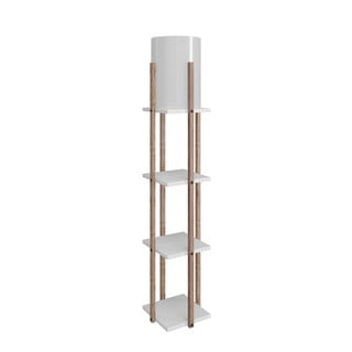 Bijela/u prirodnoj boji stojeća svjetiljka (visina 135 cm) Nora – Opviq lights