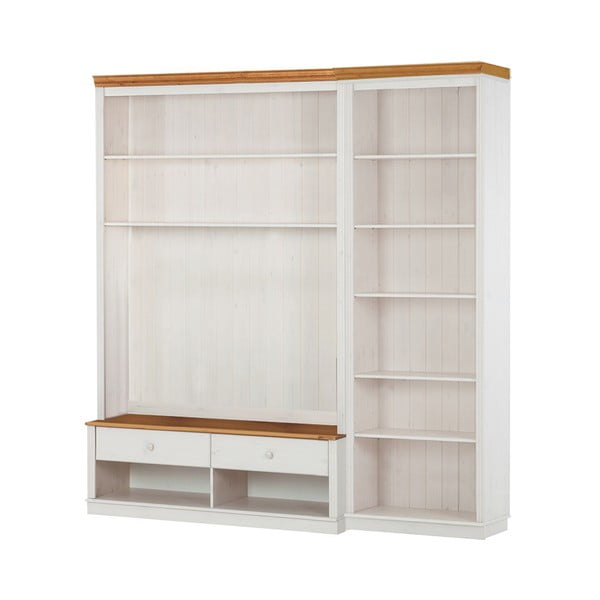 Bijeli TV set od masivnog bora 214x223 cm Anita – Støraa-image-1