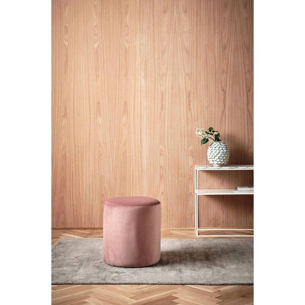 Prljavo rozi baršunast tabure Tokyo – Jotex-image-1