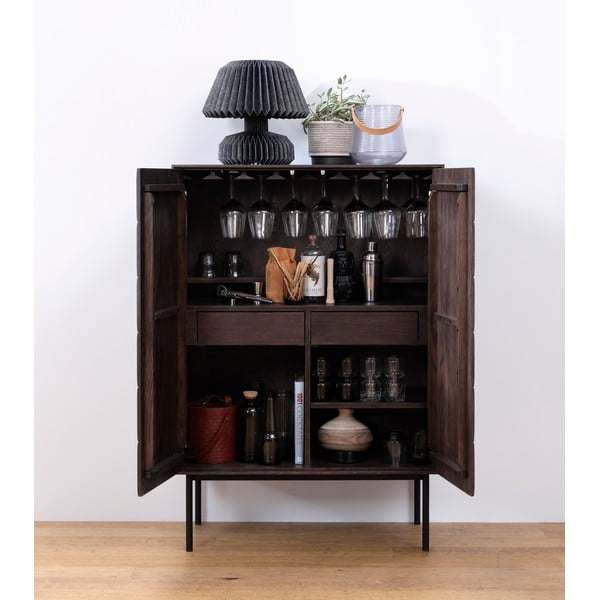 Tamno smeđi ormarić 90x130 cm Latina – Unique Furniture-image-1