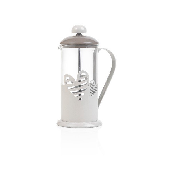 Bijela francuska preša za kavu ili čaj Brandani Batticuore, 350 ml-image-1
