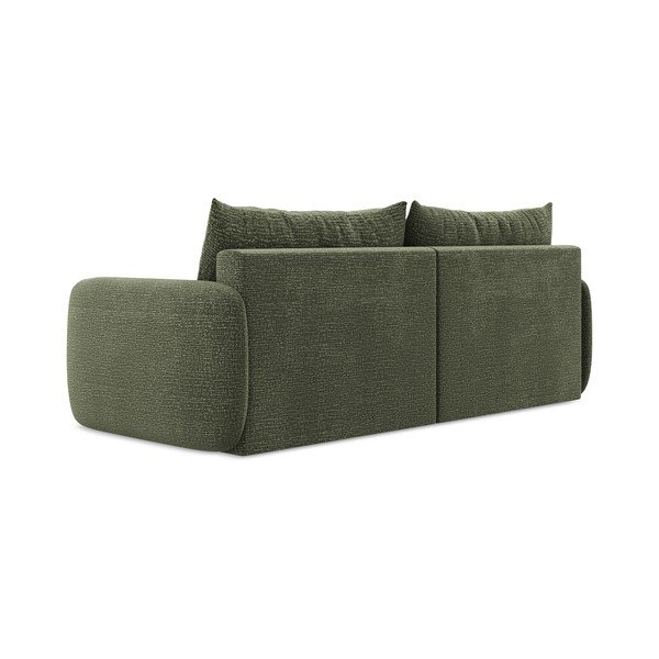 Zelena sklopiva/s prostorom za odlaganje sofa 238 cm Kalena – Makamii-image-3