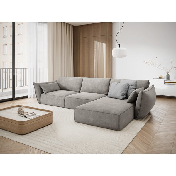 Svijetlo siva kutna garnitura (desni kut) Vanda - Mazzini Sofas-image-1