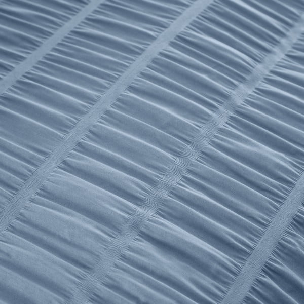 Plava posteljina za krevet za jednu osobu od krepa 135x200 cm Seersucker – Catherine Lansfield-image-4
