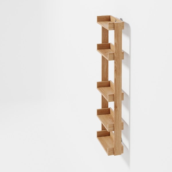 Zidna polica za kupaonicu od hrastovine Wireworks Yoku-image-2