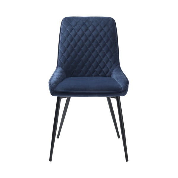 Plava baršunasta blagovaonska stolica Milton - Unique Furniture