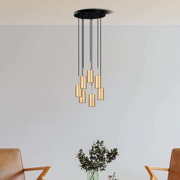 Visilica u zlatnoj boji Squid Lighting Geo, visina 120 cm-image-2