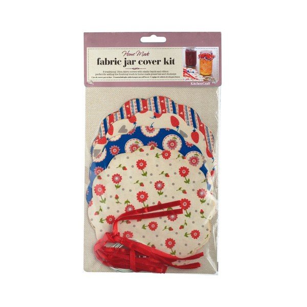 Set od 8 tekstilnih ukrasa za staklenke Kitchen Craft Heart-image-2