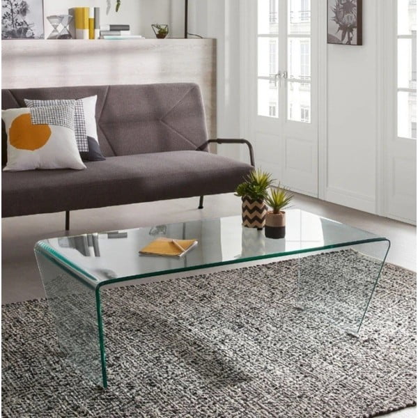 Stakleni stolić za kavu 60x120 cm Burano – Kave Home-image-1