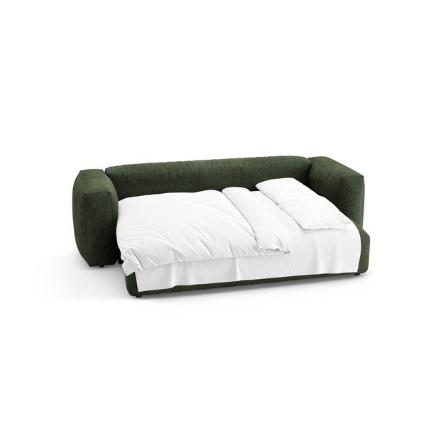 Zelena baršunasti sklopiva sofa 264 cm – Micadoni -image-4