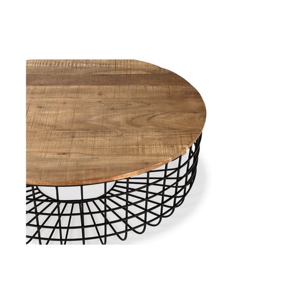 Okrugao stolić za kavu s pločom stola od bagrema u prirodnoj boji ø 102 cm Suvan – MOME-image-1