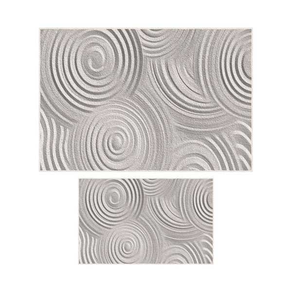 Svijetlo sive kupaonske prostirke u setu 2 kom 60x100 cm – Foutastic