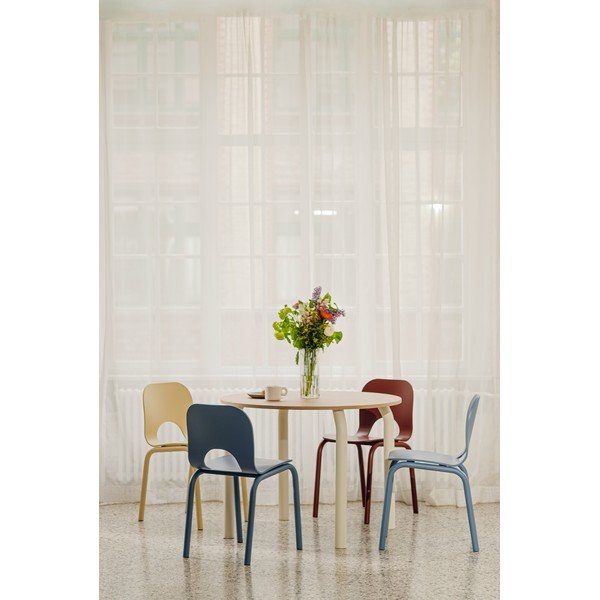 Okrugao blagovaonski stol s pločom stola u dekoru hrasta ø 100 cm Meko – noo.ma-image-1