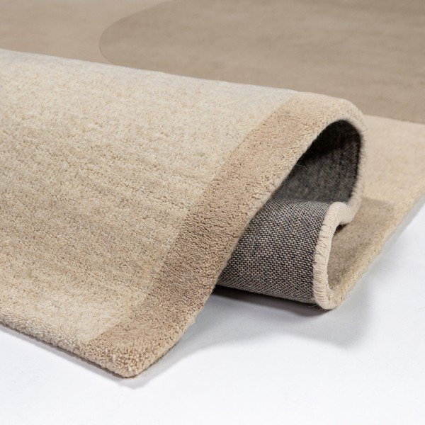 Ručno rađen vunen tepih u prirodnoj boji 150x240 cm Lozenge – Flair Rugs-image-2