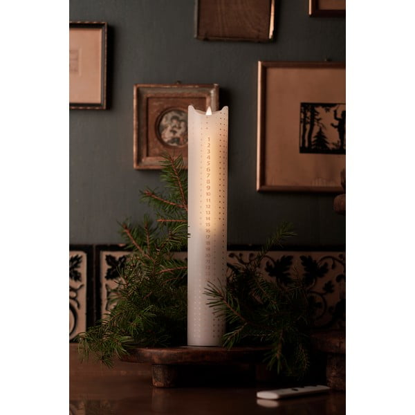Adventska LED svijeća Sirius Sara Gold Dots, 29 cm