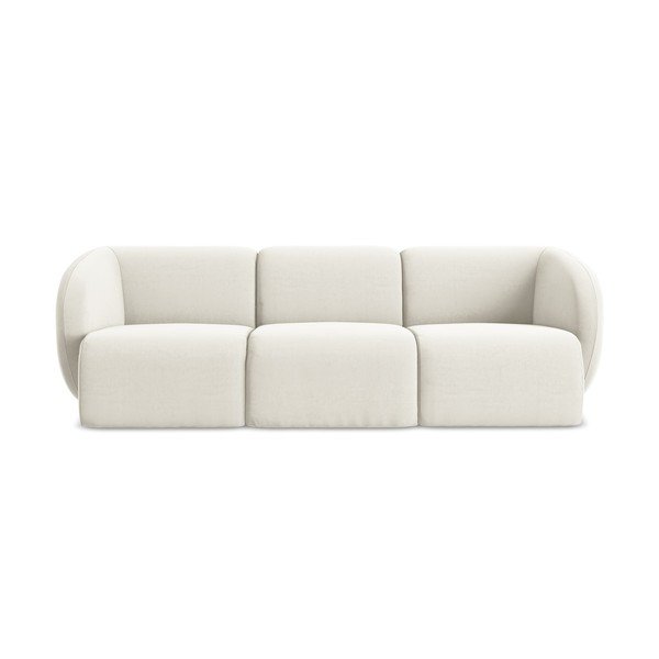 Bež baršunasti sofa 244 cm Lani – Makamii
