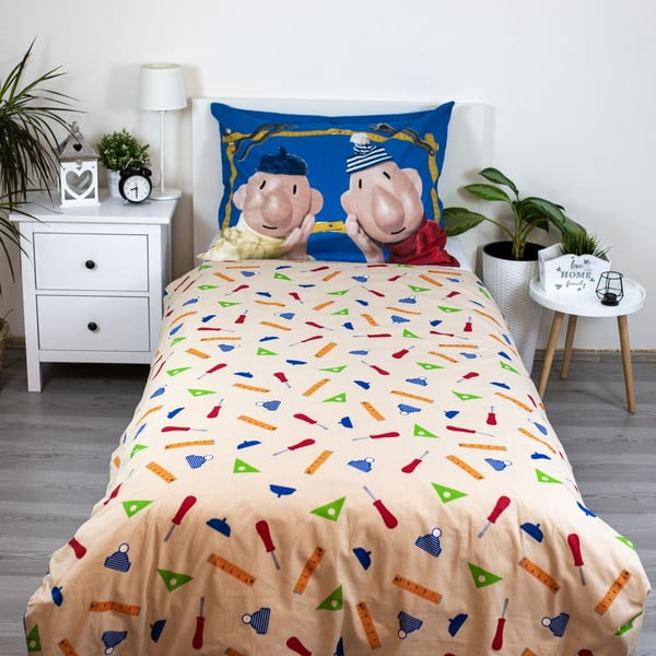 Pamučna dječja posteljina za krevet za jednu osobu 140x200 cm Pat a Mat – Jerry Fabrics-image-2