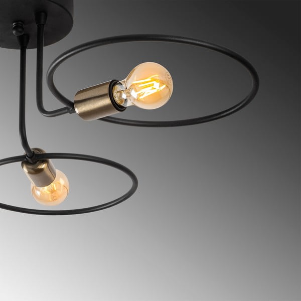 Crna stropna svjetiljka Circle – Opviq lights-image-4