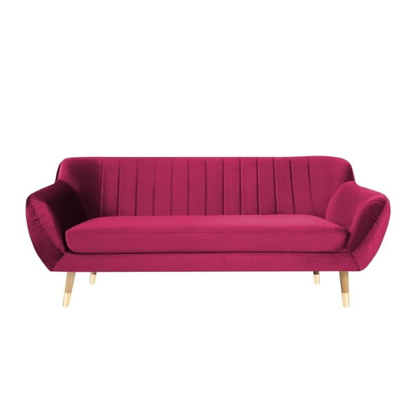Roza sofa od baršuna Mazzini Sofas Benito, 188 cm