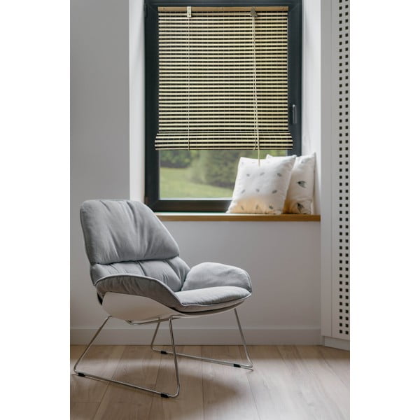 Crna/u prirodnoj boji rolete  od bambusa 150x160 cm Vela – Gardinia-image-1