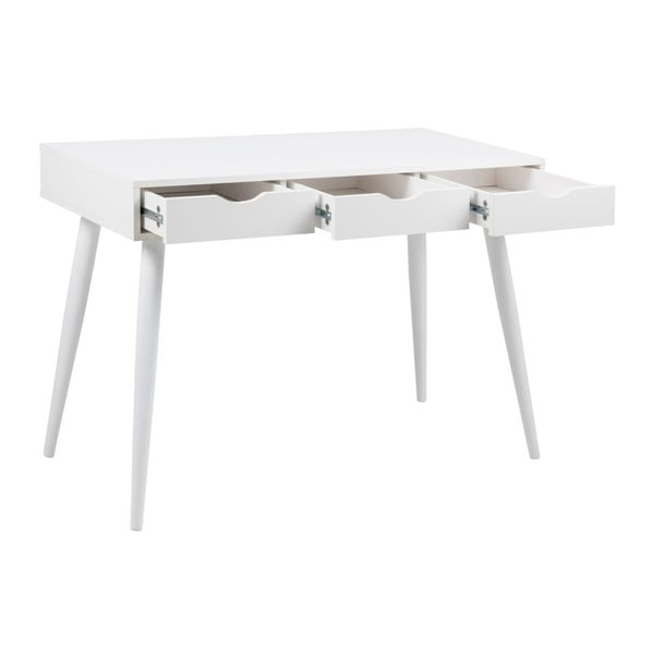 Bijeli radni stol s ladicama Actona Neptun-image-3