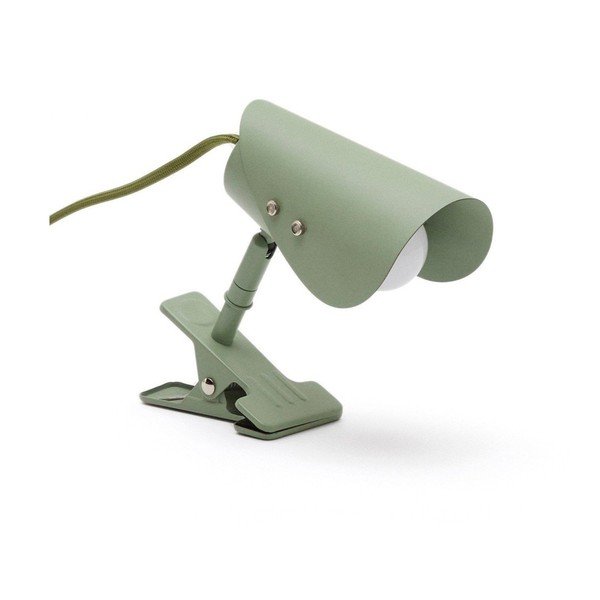 Zelena metalna stolna lampa s hvataljkom (visina 16 cm) Jula – Kave Home